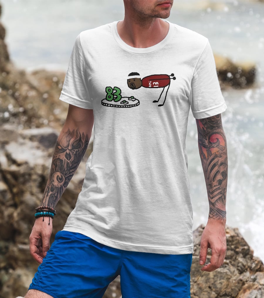 Bam Adebayo Miami Heat Player Art With Number 83 T-Shirt