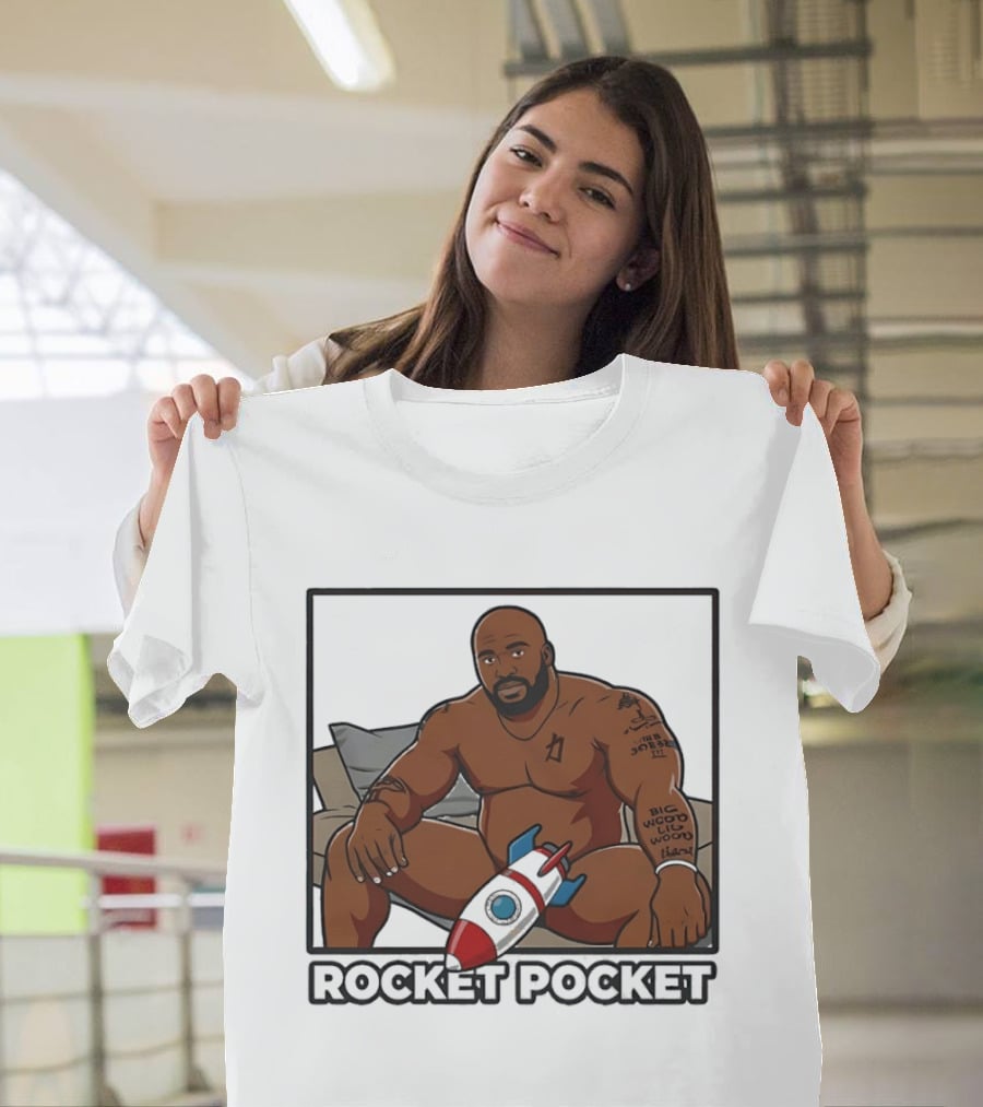 ROCKET POCKET Barry Wood Cartoon T-Shirt