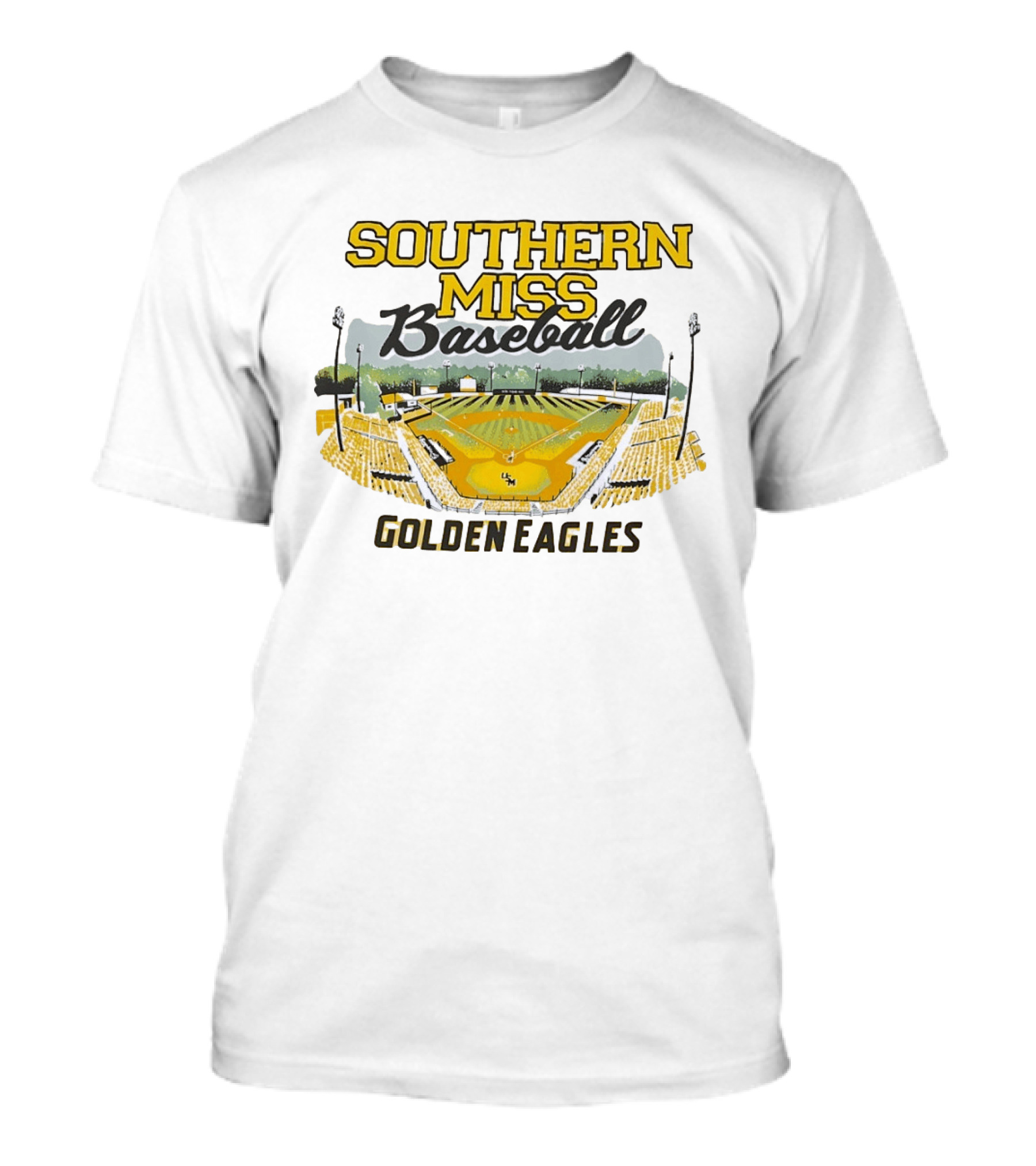 Southern Miss Baseball Golden Eagles Stadium Scene T-Shirt