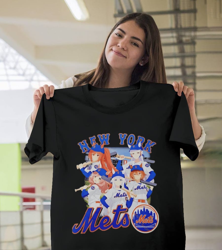 New York Mets Anime Characters Baseball Team T-Shirt
