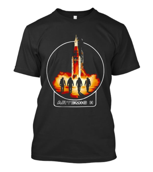 Artemis II Rocket Launch Astronauts And Liftoff T-Shirt