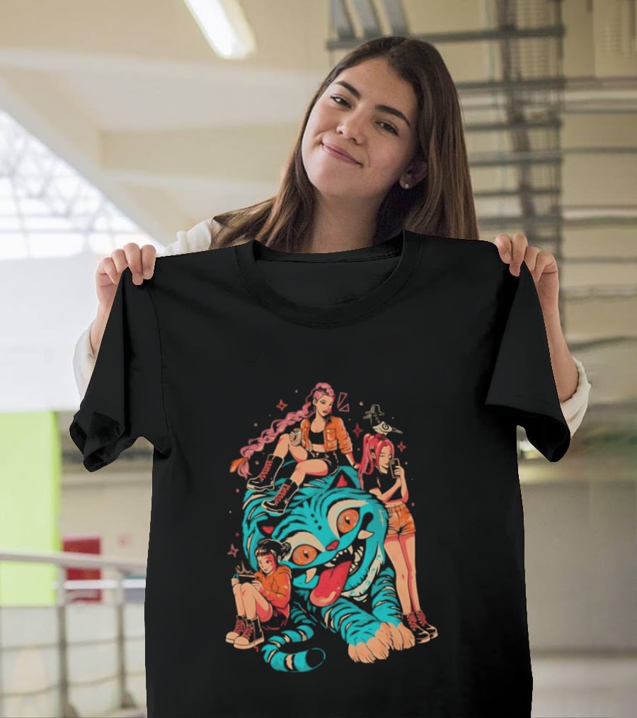Demon Pillow KPop Demon Hunters Rumi Mira Zoey Derpy Tiger Sussy T-Shirt