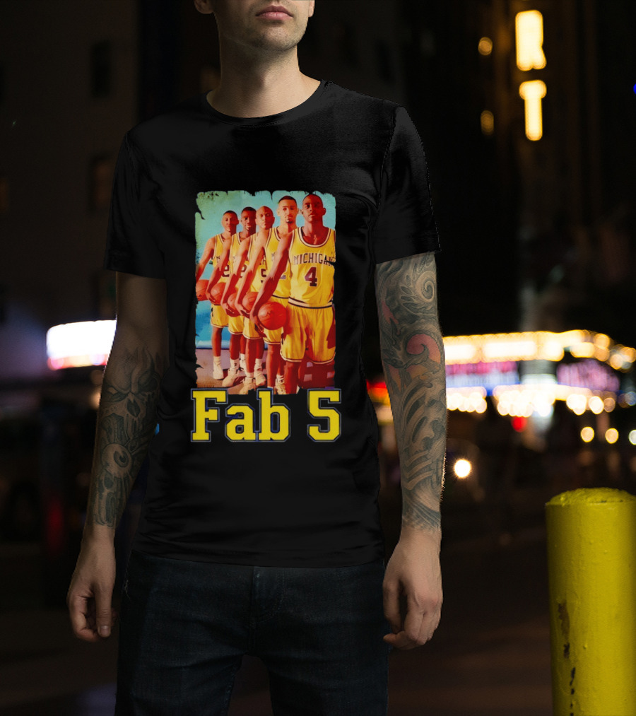 Fab Five Michigan Wolverines Basketball Fab 5 T-Shirt