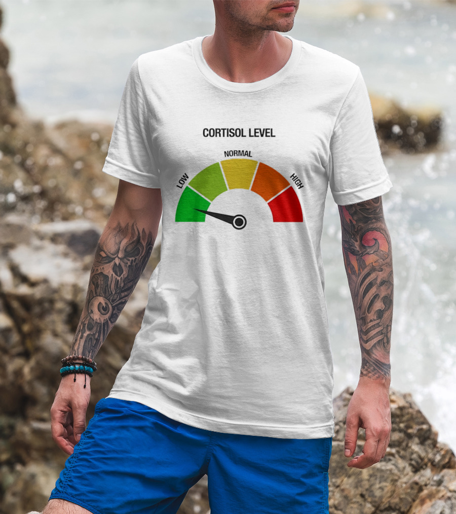Cortisol Level Low Stress Indicator Gauge T-Shirt