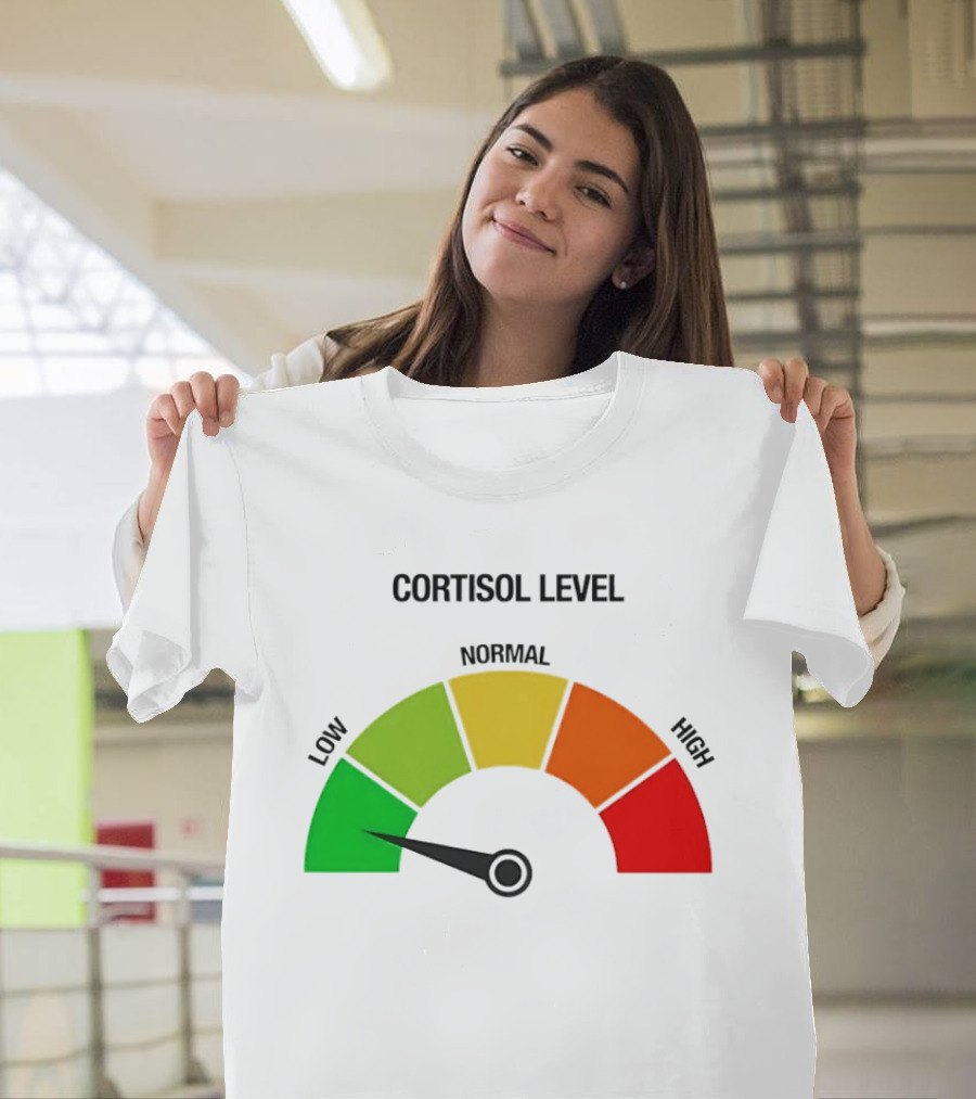 Cortisol Level Low Stress Indicator Gauge T-Shirt