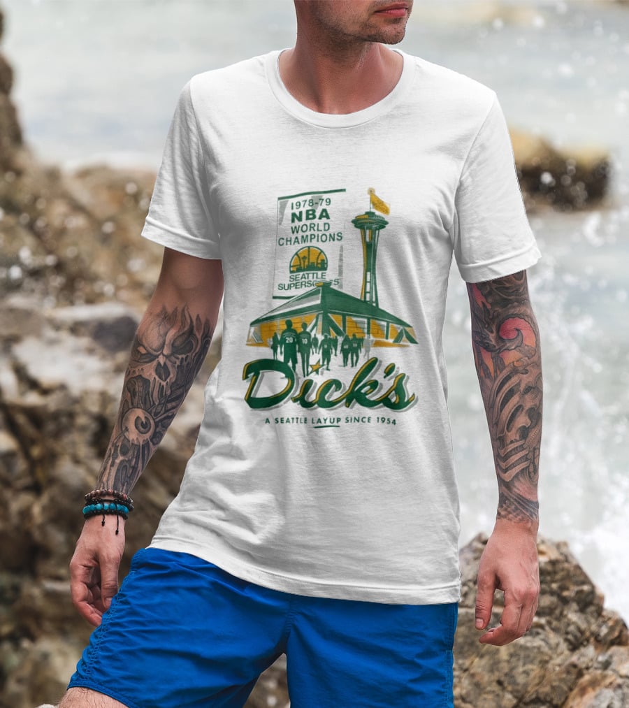 Dick's Seattle Supersonics Skyline 1979 NBA World Champions Since 1954 T-Shirt