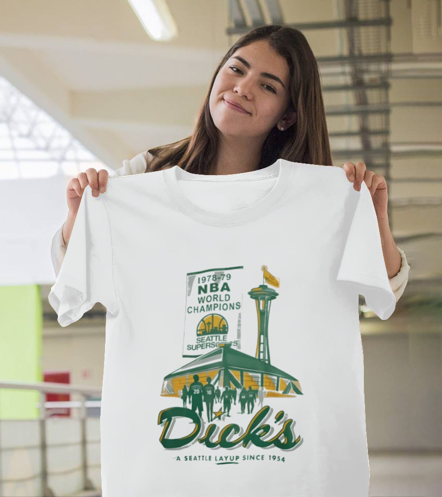 Dick's Seattle Supersonics Skyline 1979 NBA World Champions Since 1954 T-Shirt