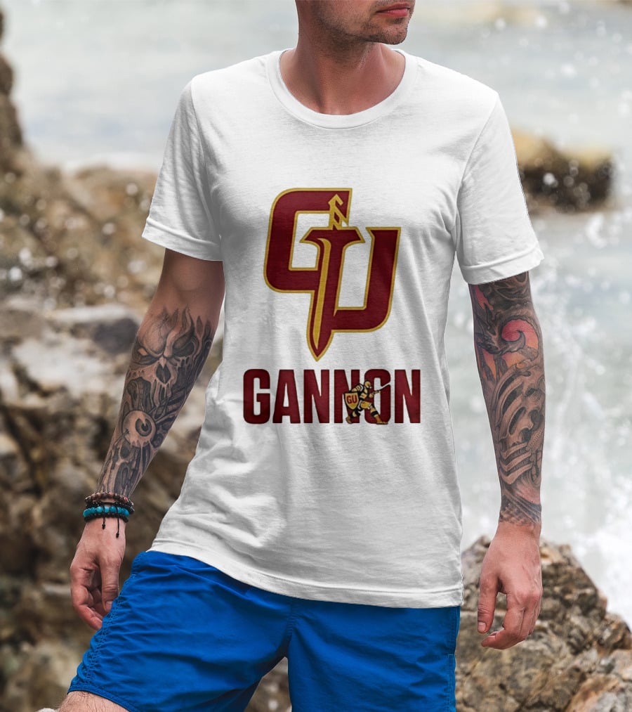 Gannon Golden Knights GU Basketball Logo With Knight T-Shirt