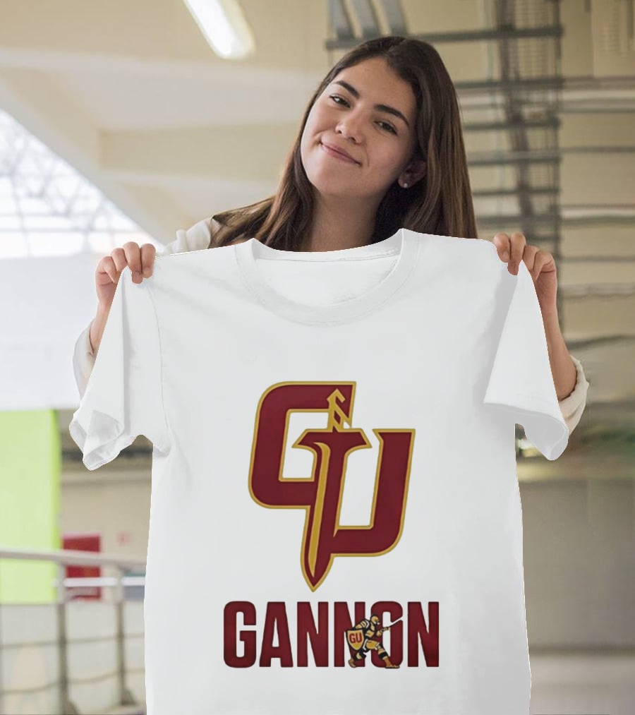 Gannon Golden Knights GU Basketball Logo With Knight T-Shirt