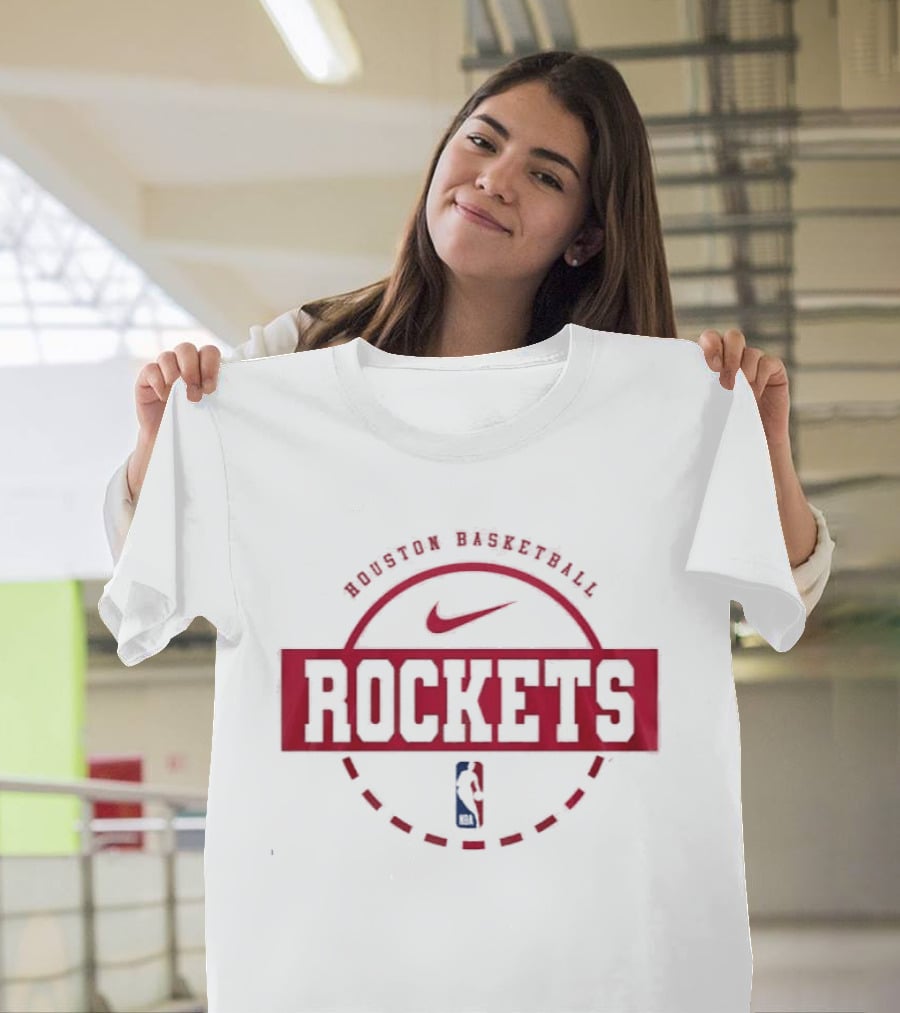 Houston Rockets Snoopy Plays Basketball Forever Not Just When We Win Nike NBA T-Shirt