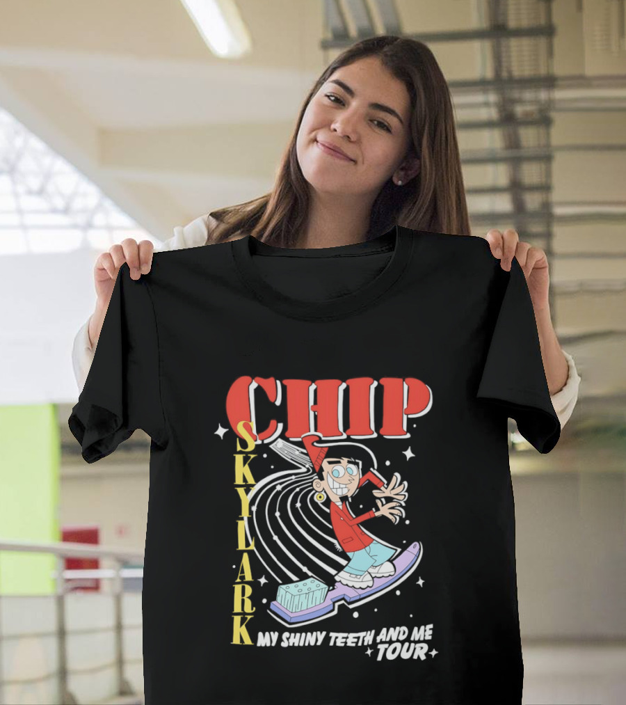 Chip Skylark My Shiny Teeth And Me Tour Musical Cartoon Character Retro Toothbrush Dance T-Shirt