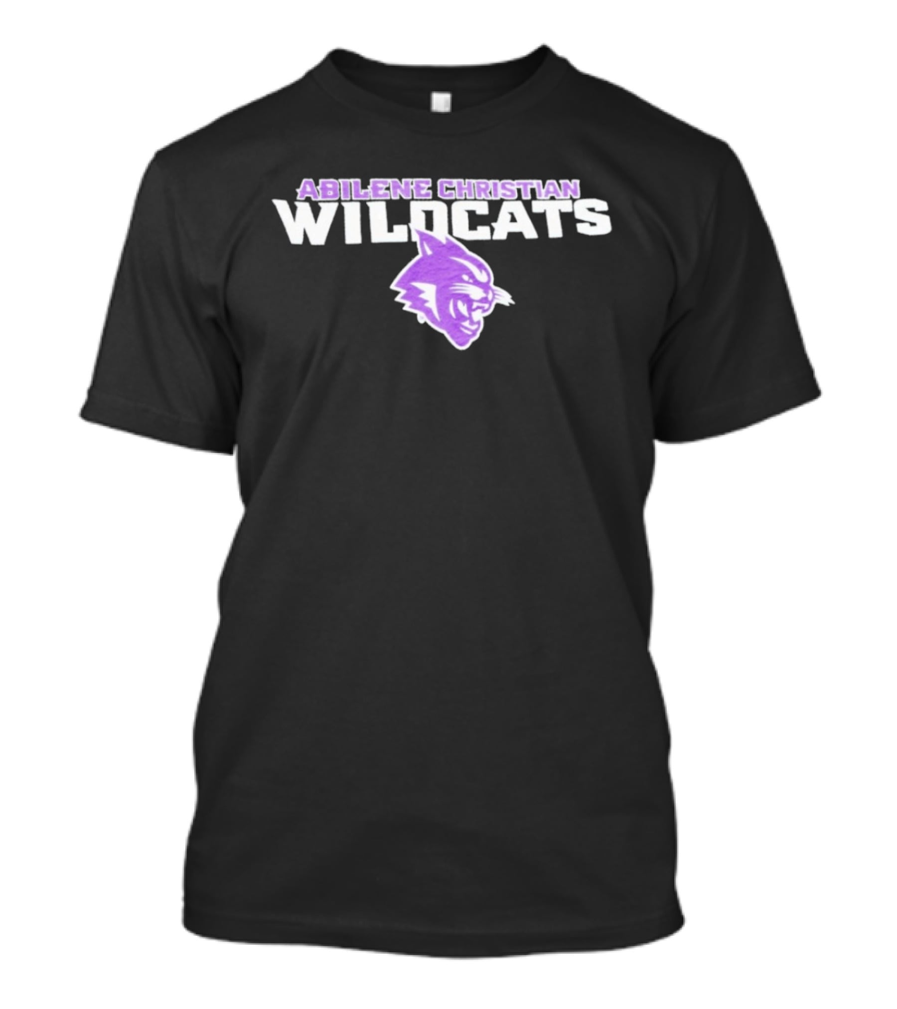 Abilene Christian Wildcats Purple Wildcat Head T-Shirt