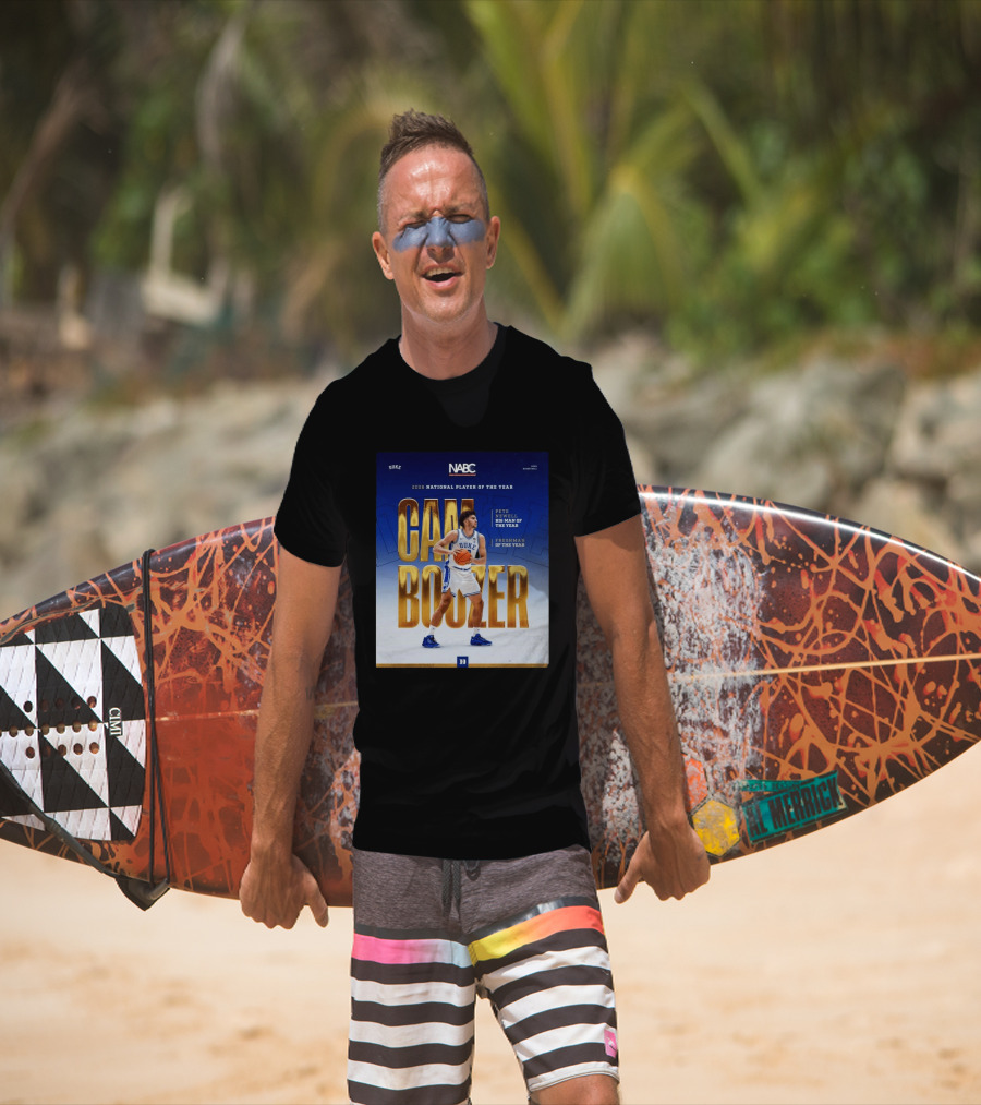 Duke Basketball Cameron Boozer 2026 National Player Pete Newell Big Man Freshman Of The Year T-Shirt