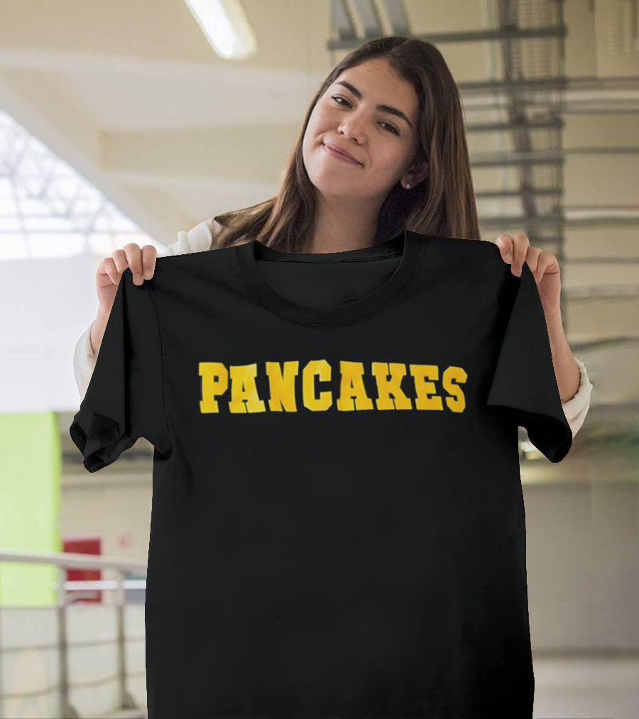 Pancakes Breakfast Food Lover Retro Yellow T-Shirt
