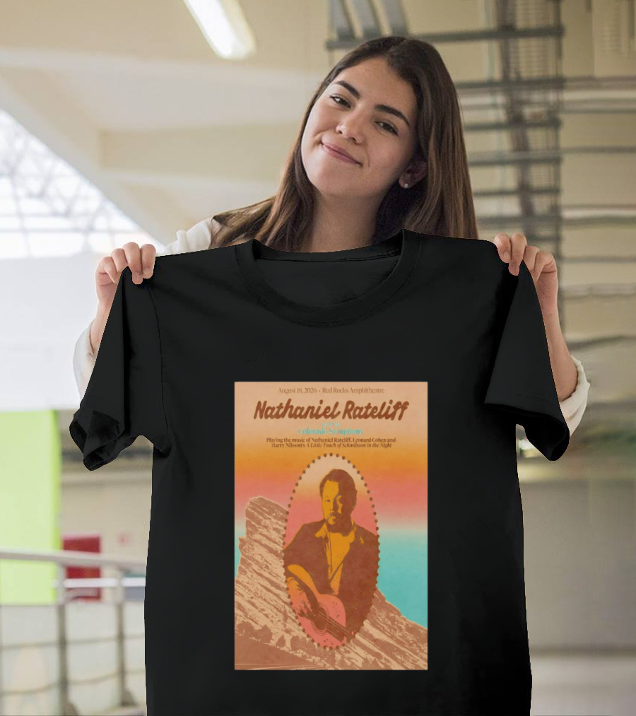 Nathaniel Rateliff Concert Red Rocks 2026 With Colorado Symphony T-Shirt