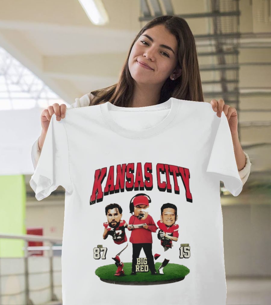 Kansas City Chiefs Big Red Andy Reid Travis Kelce Patrick Mahomes 87 15 Football T-Shirt