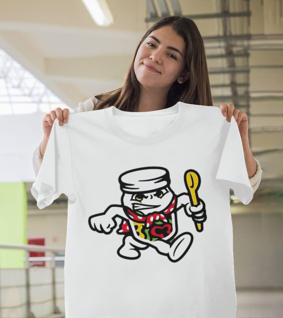 Peppers In Oil Jar Character With Spoon T-Shirt