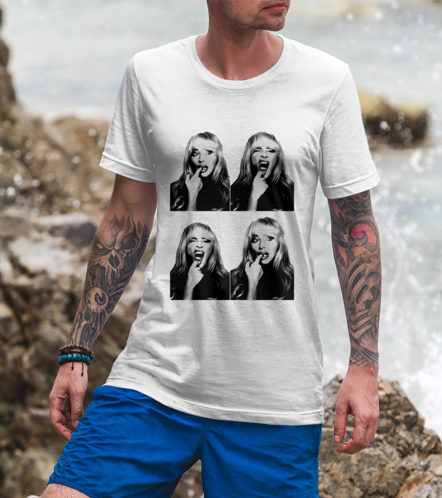 Sabrina Carpenter Photobooth Black And White Expressions T-Shirt