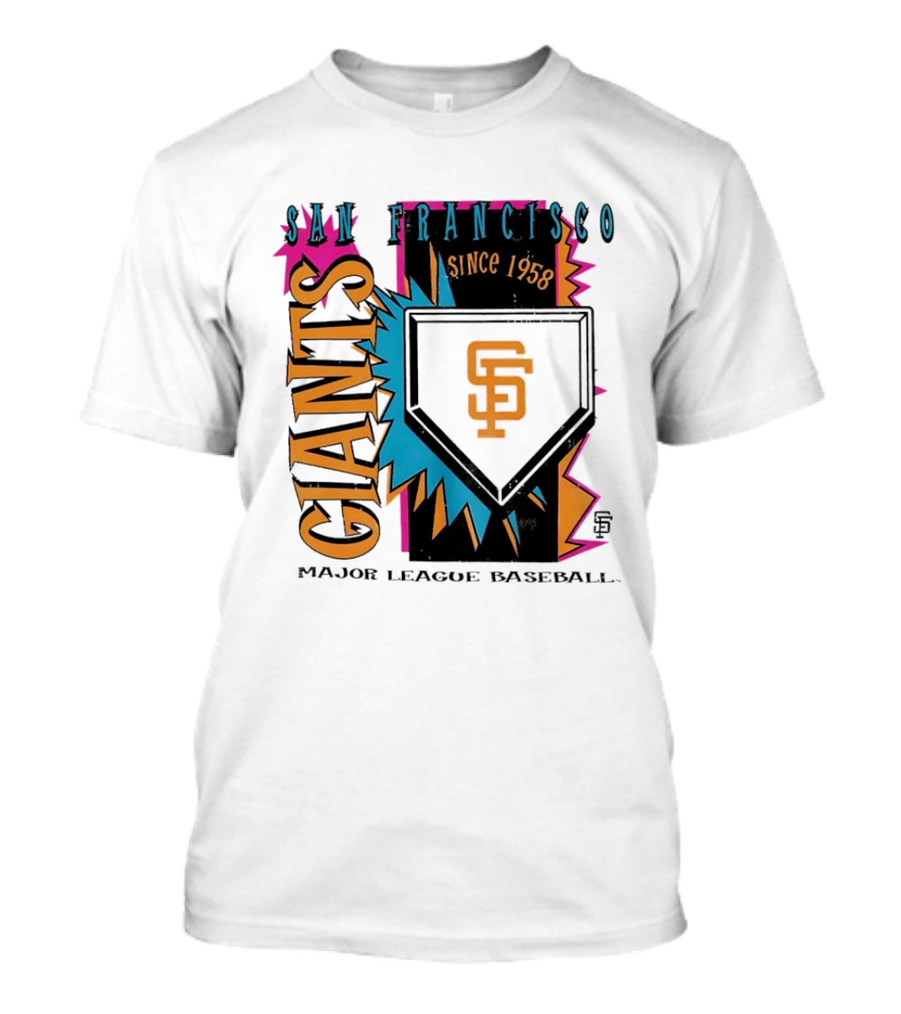 San Francisco Giants Major League Baseball Since 1958 Neon Cooperstown Field Shock T-Shirt