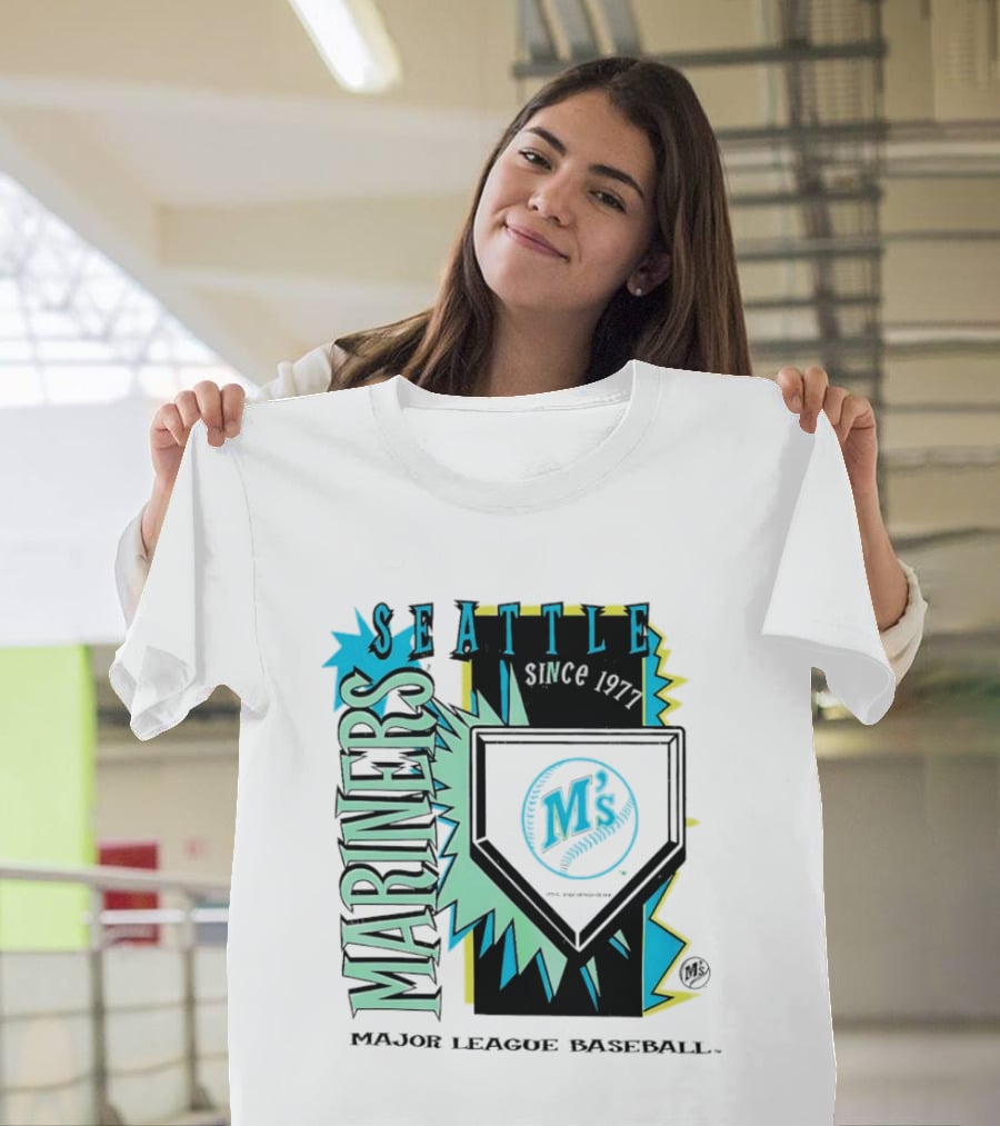 Seattle Mariners Cooperstown Neon Field Major League Baseball Since 1977 T-Shirt
