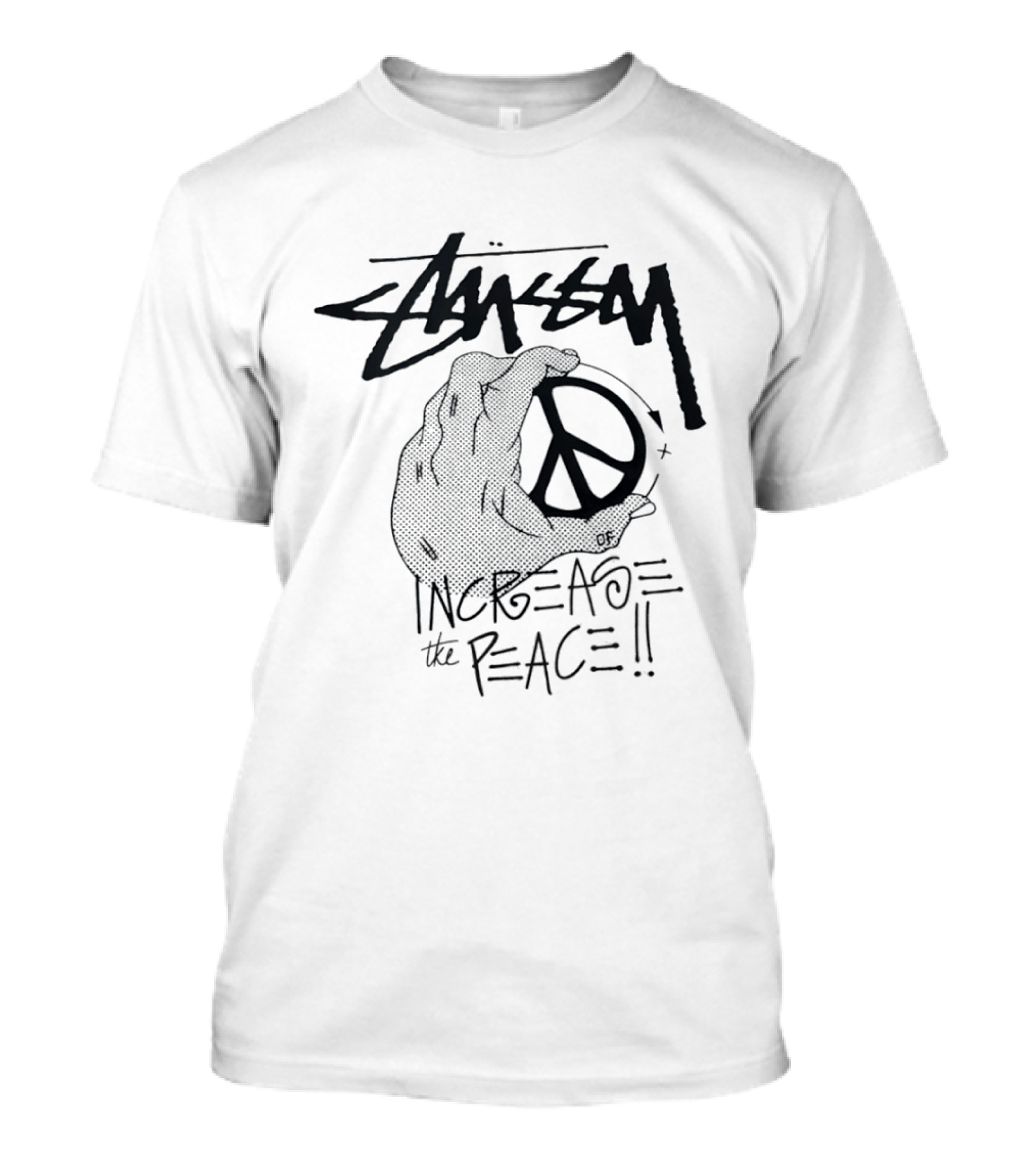 Stussy Increase The Peace Hand Holding Peace T-Shirt