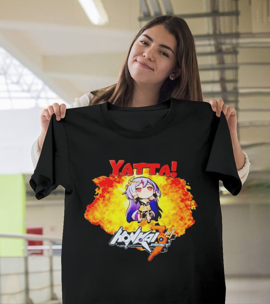 Yatta Honkai Impact 3rd Anime Character Celebration Explosion T-Shirt