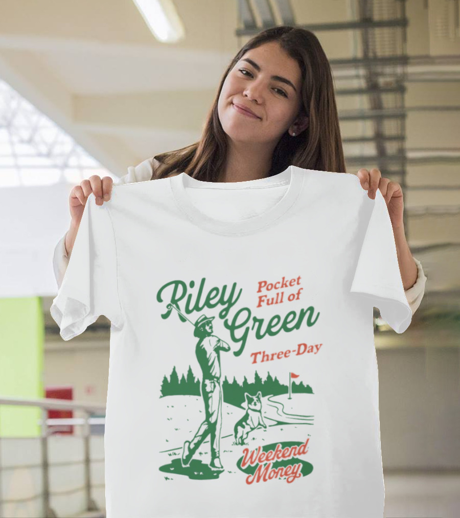 Riley Green Pocket Full Of Three Day Weekend Money Golf T-Shirt