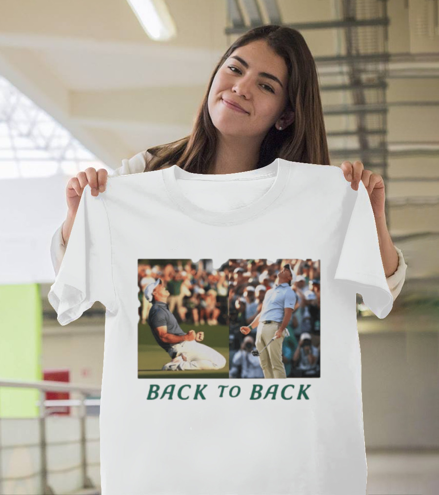 Rory McIlroy Golf The Masters Back To Back Celebration Photo T-Shirt