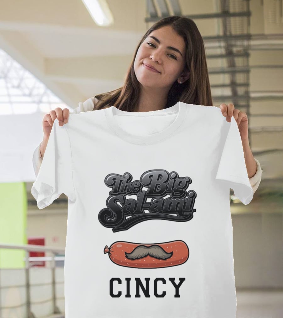 The Big Salami Cincy Mustache T-Shirt