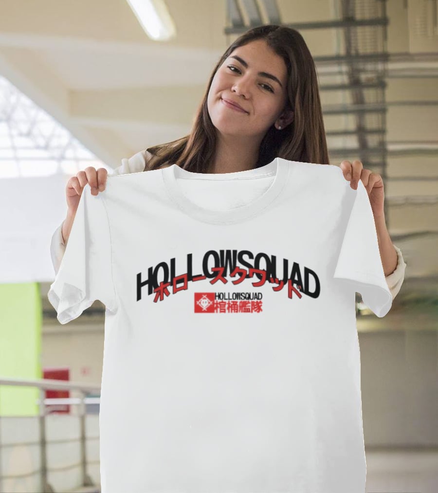 HOLLOWSQUAD Japanese Text Red And Black 3 Piece T-Shirt