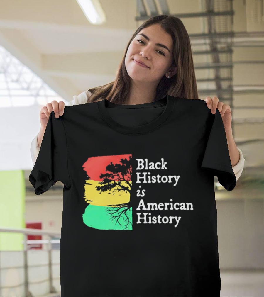 Black History Is American History Ghana Flag T-Shirt