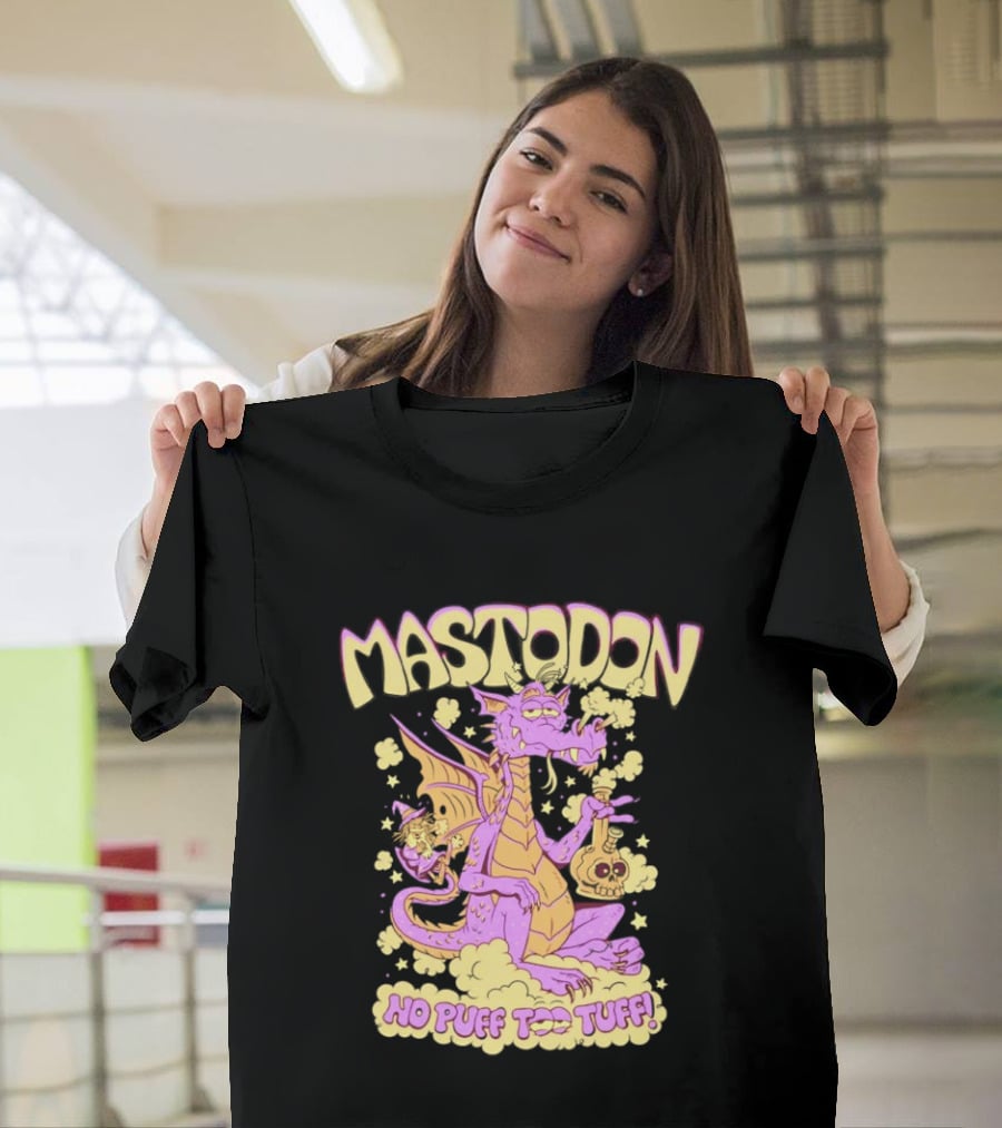 Mastodon No Puff Too Tuff Wizard Dragon 420 T-Shirt
