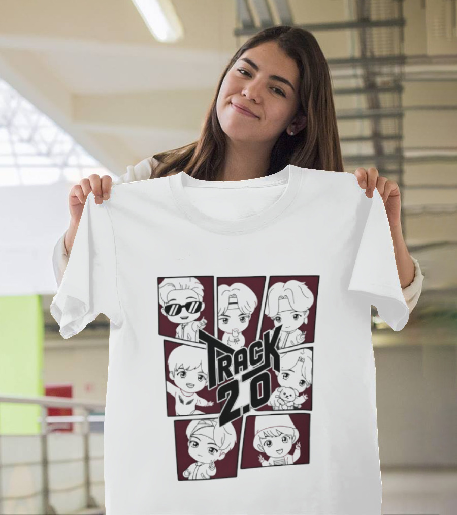 BTS Track 2.0 Chibi Kpop Cartoon T-Shirt