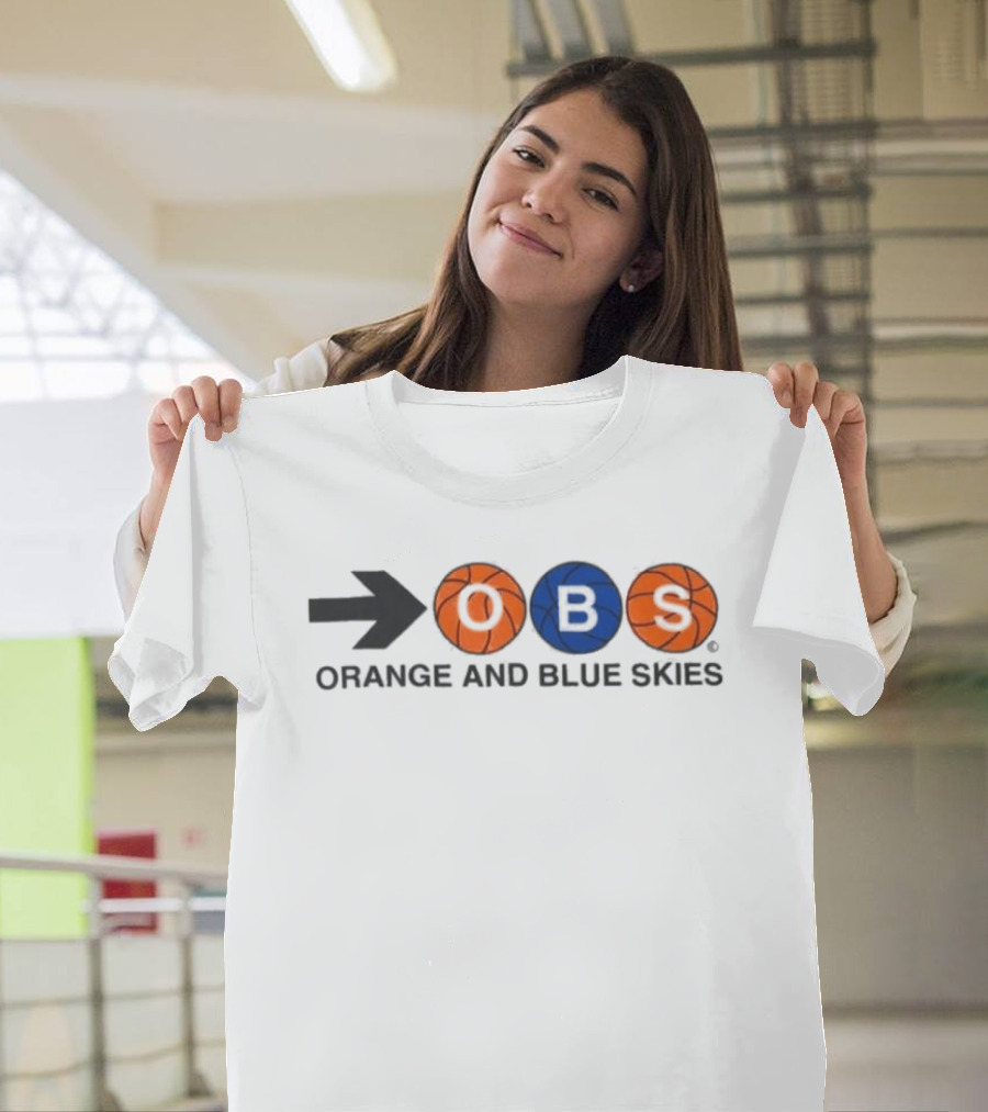 OBS Arrow Basketballs Orange And Blue Skies T-Shirt