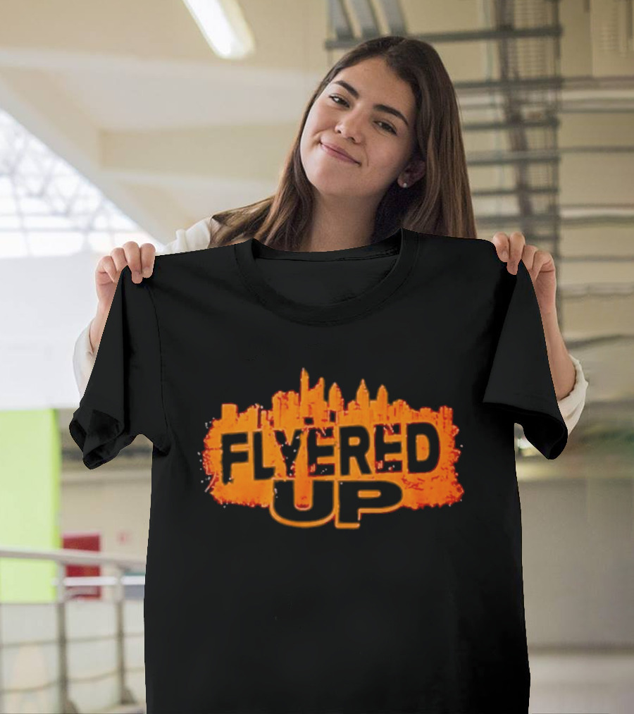 Philadelphia Flyers Flyered Up Skyline Orange Cityscape T-Shirt