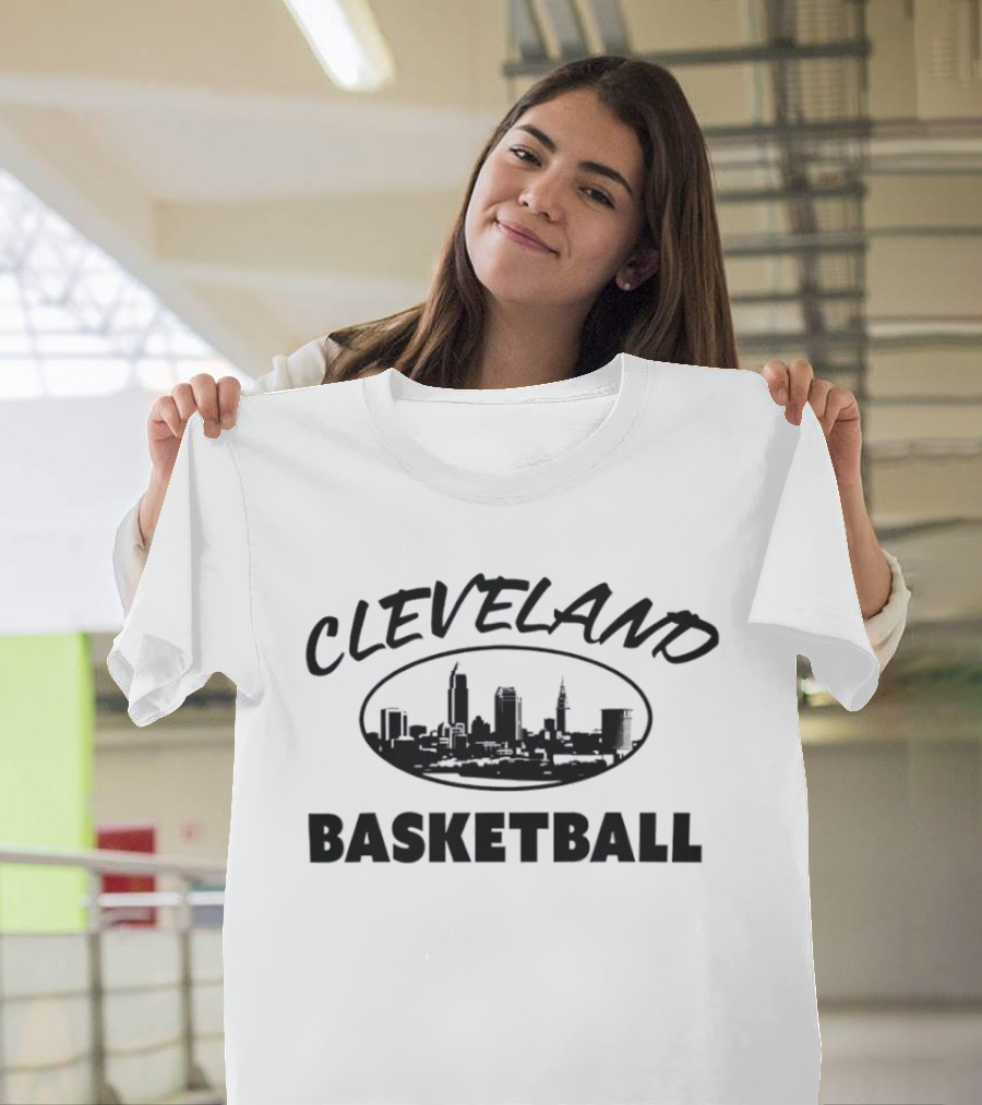 Cleveland Basketball Land Skyline Collective T-Shirt