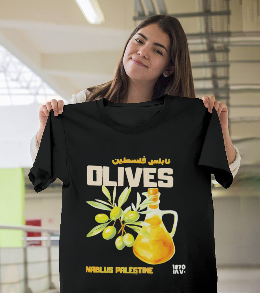 Nablus Palestine Olives 1870 Vintage Olive Oil Heritage T-Shirt
