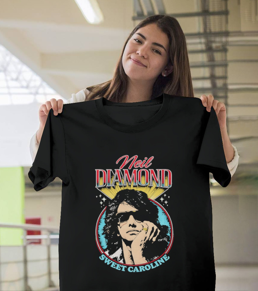 Neil Diamond Sweet Caroline Retro Starburst 70s T-Shirt