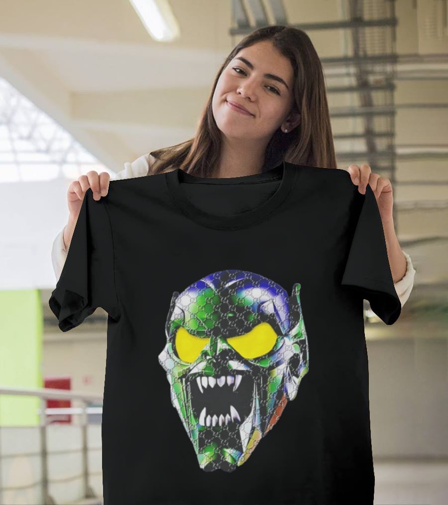 Spider Man Green Goblin Fierce Face With Distinct Texture T-Shirt