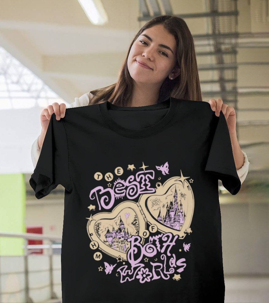 The Best Of Both Worlds Hearts Butterflies Castle Stars T-Shirt