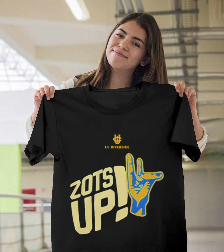 UC Riverside Zot Hand Sign Zots Up T-Shirt