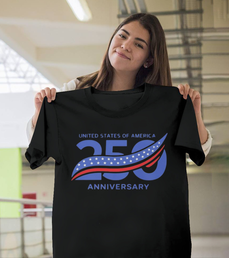 United States Of America 250 Anniversary Semiquincentennial Flag Stars And Stripes T-Shirt