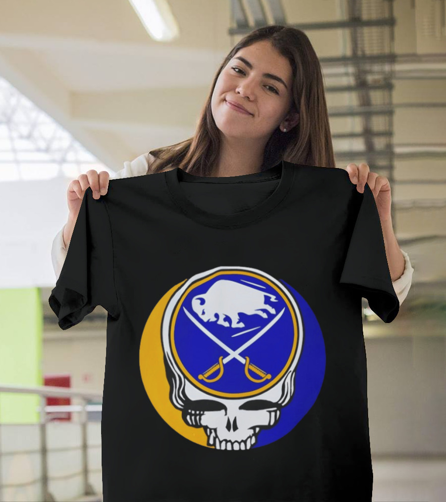 Buffalo Sabres Grateful Dead Steal Your Face Hockey 2026 Collaboration T-Shirt