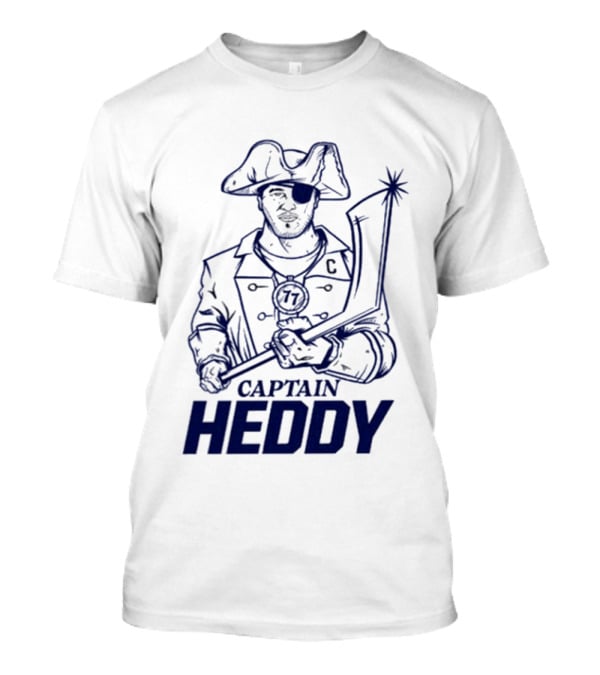 Captain Heddy C Logo Pirate Eye Patch Sword T-Shirt
