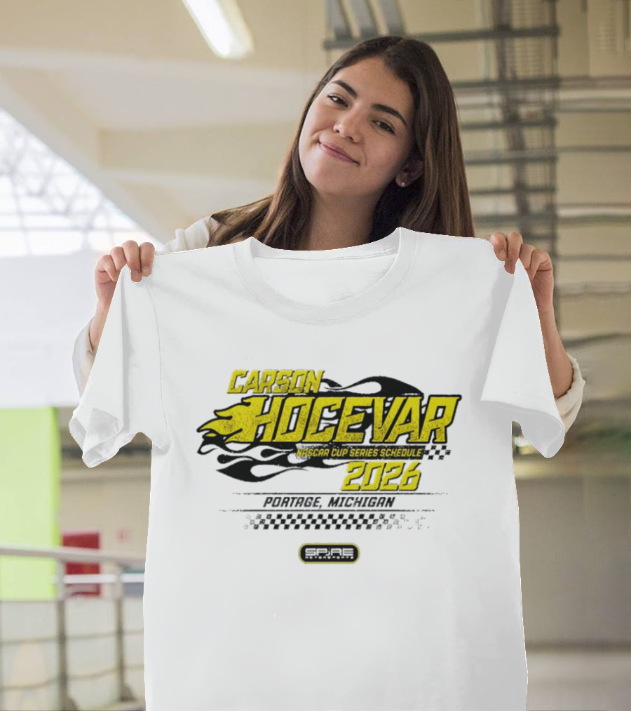 Carson Hocevar Nascar Cup Series Schedule 2026 Portage Michigan Racing 77 T-Shirt