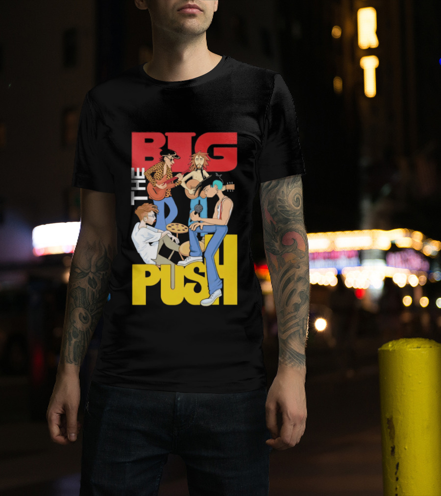 The Big Push Band Colorful Animation With Musical Instruments T-Shirt