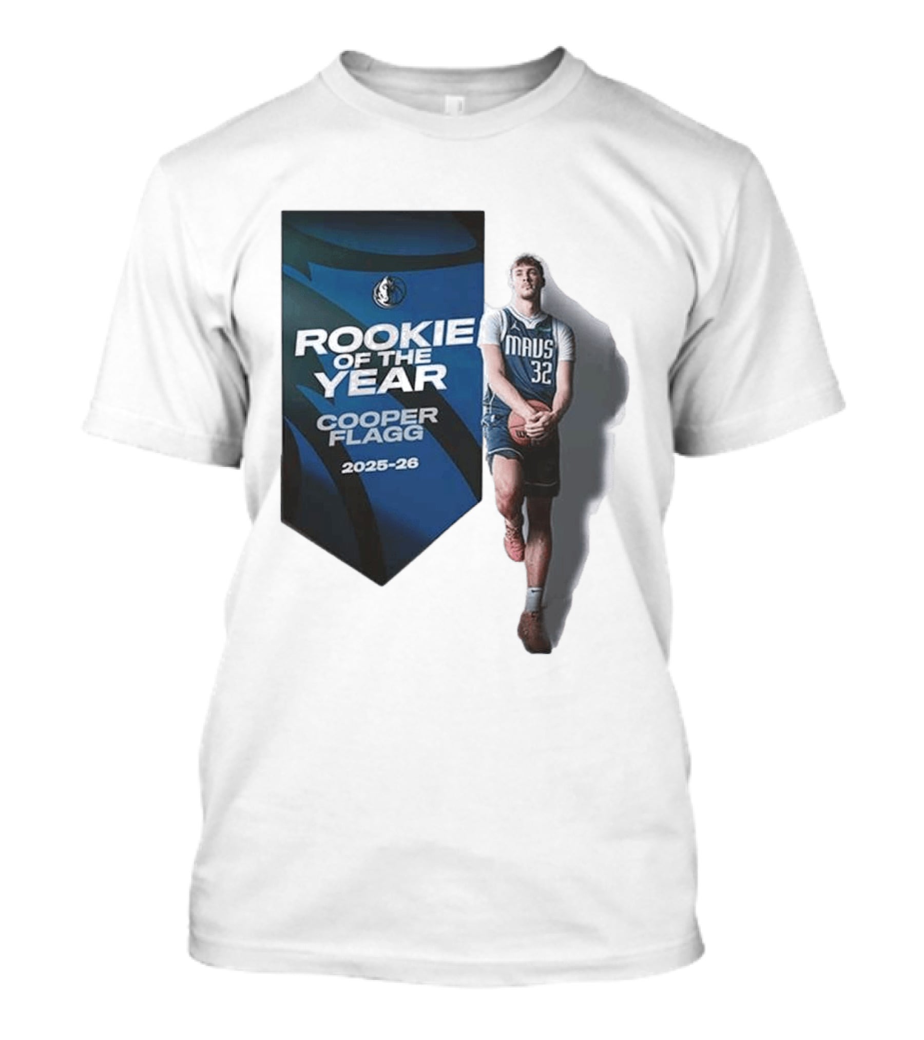 Rookie Of The Year Cooper Flagg 2025 26 Dallas Mavericks Mavs 32 T-Shirt