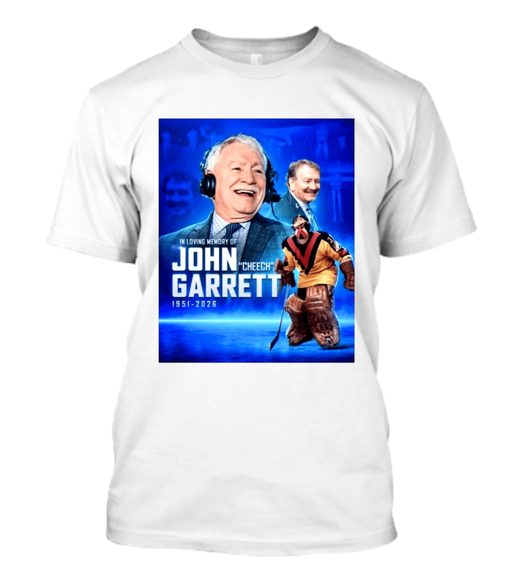 In Loving Memory Of John Garrett Cheech 1951 2026 Hockey T-Shirt