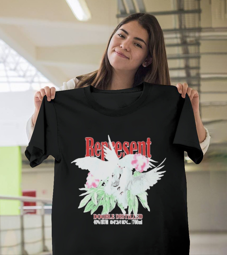 Represent Double Distilled Dove And Floral Elements Cade Cavalli T-Shirt