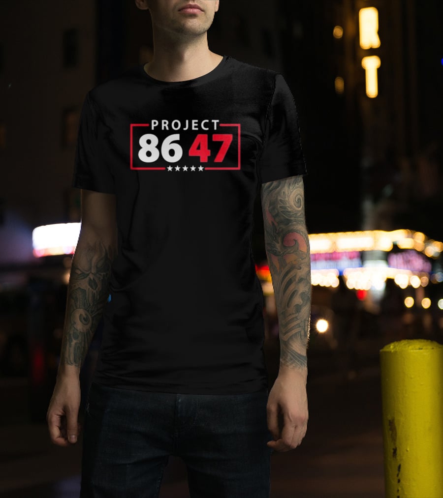 Project 8647 White Red Stars T-Shirt